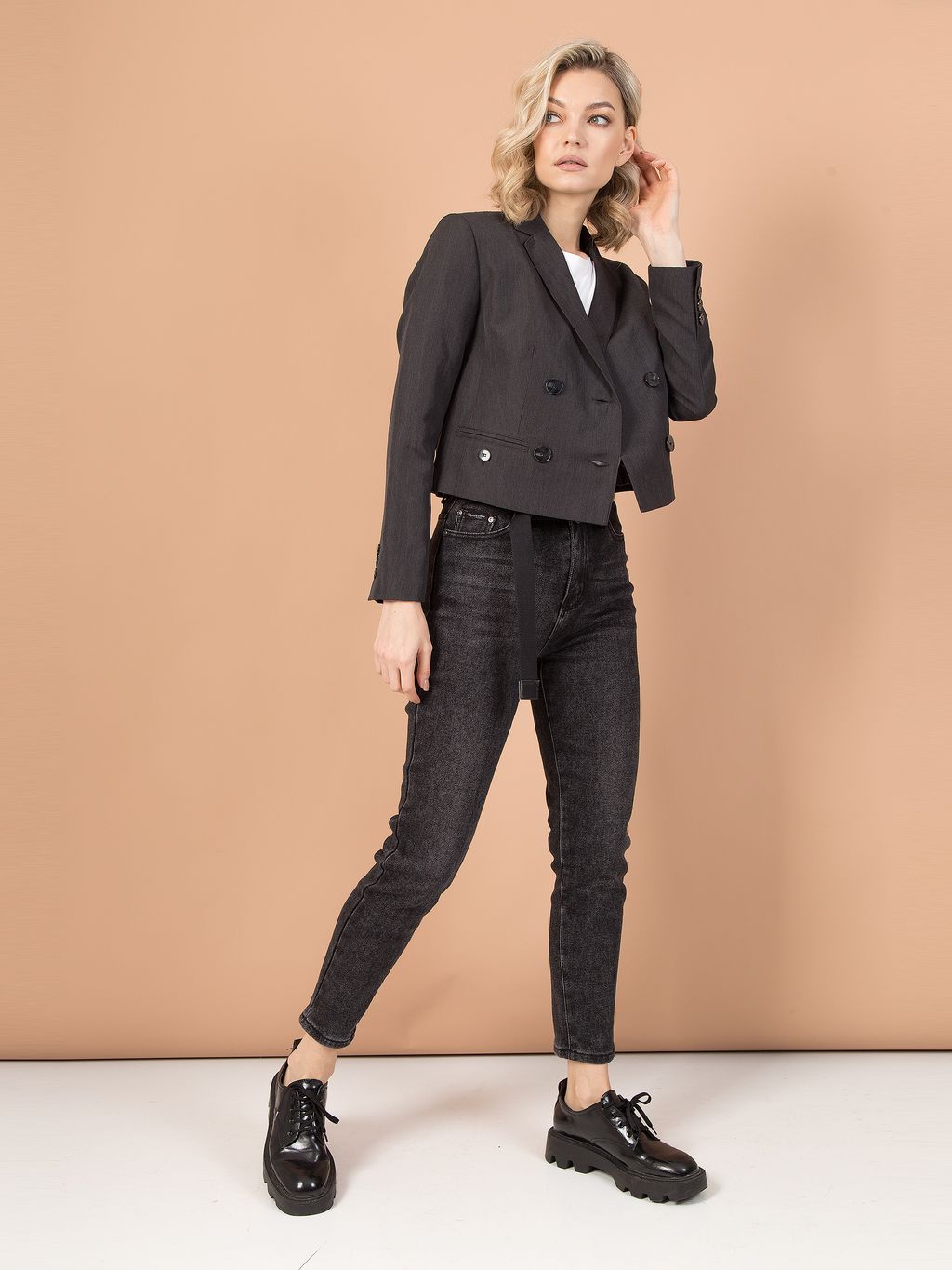 Жакет укороченный двубортный - Stilla фото 8