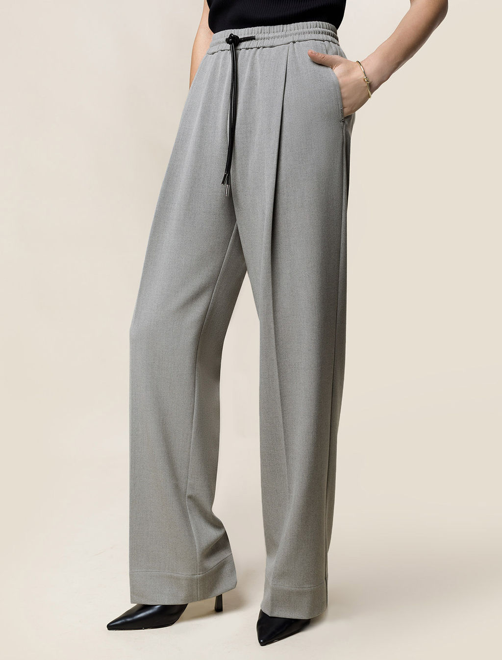 Брюки-палаццо из премиальной костюмной ткани с добавлением лиоцелла