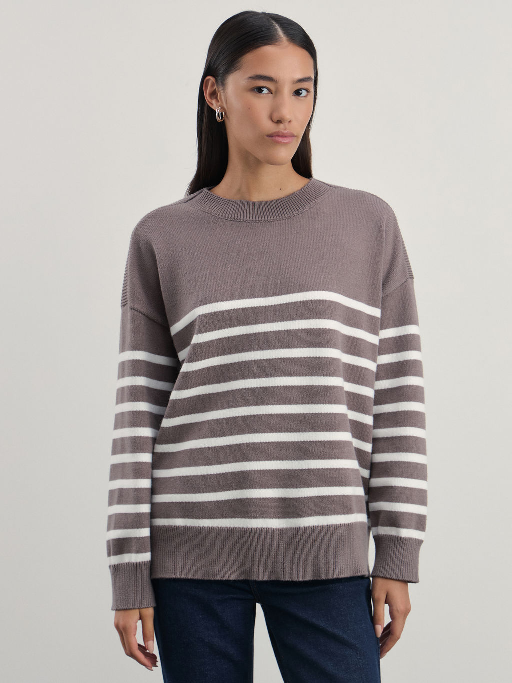 Джемпер в полоску из вискозы / Zarina  фото 3