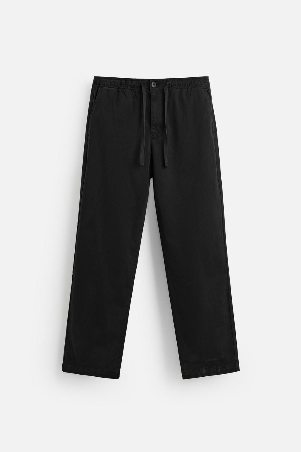 REGULAR FIT JOGGER WAIST TROUSERS - Zara фото 37