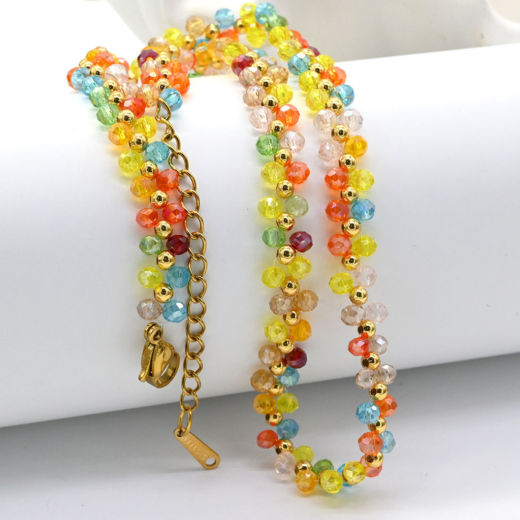 Чокер плетеный из циркона шарик 3мм цвет бордовый, 36см - Радуга камня фото 11