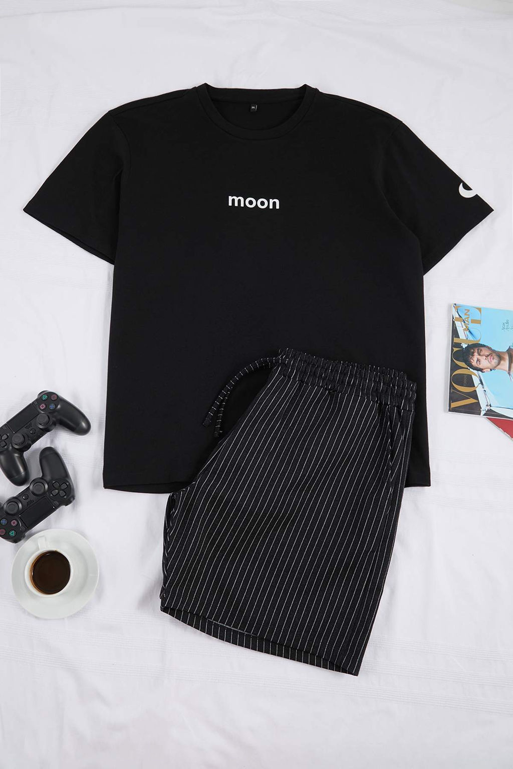 TRENDYOL MAN Buyuk Beden Bordo Regular Fit Rahat Bask?l? Sortlu Pijama Tak?m? TMNSS23PT00014 - Trendyolmilla фото 26