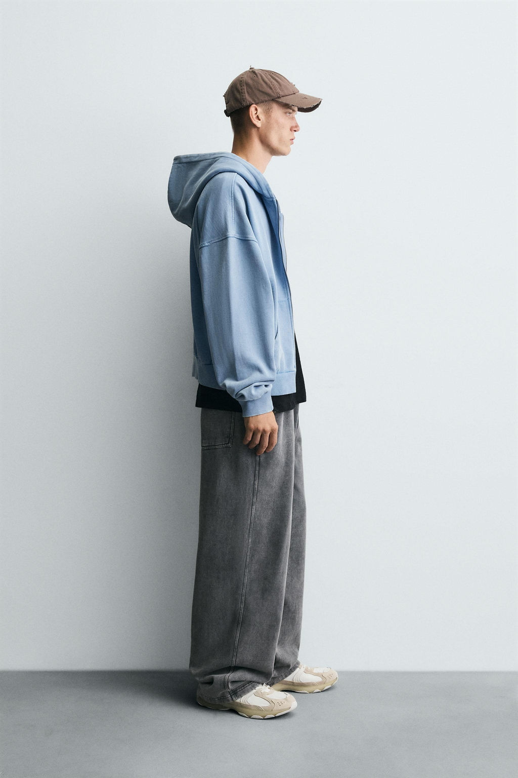 WASHED ZIP HOODIE - Zara фото 4