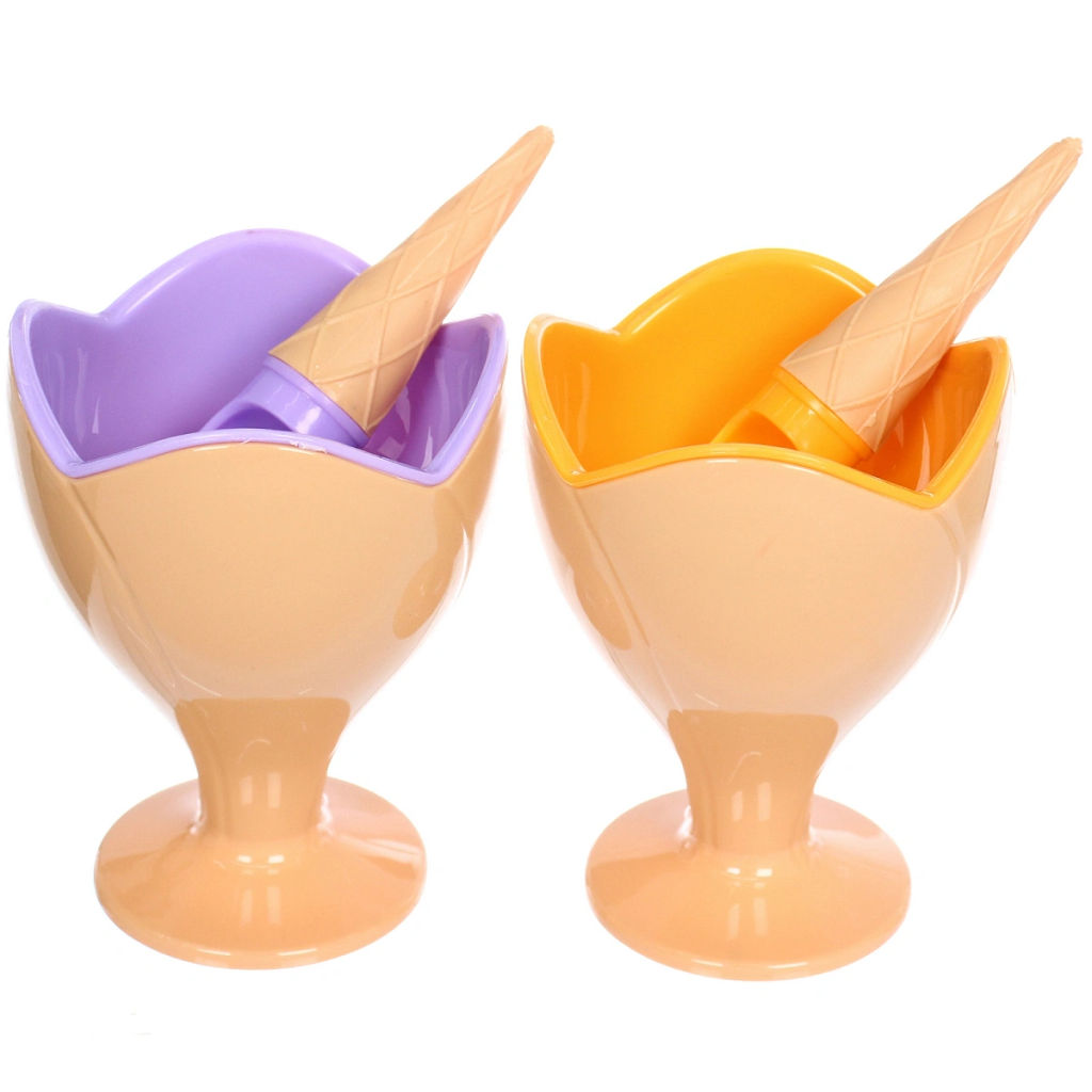 Креманка для мороженого "ICE CREAM" в наборе 4шт с ложками