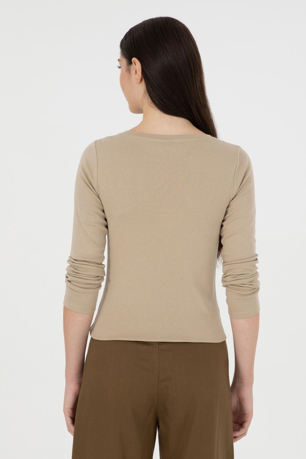 Женский свитшот светлого цвета хаки Неожиданная скидка в корзине - U.s. polo assn фото 5