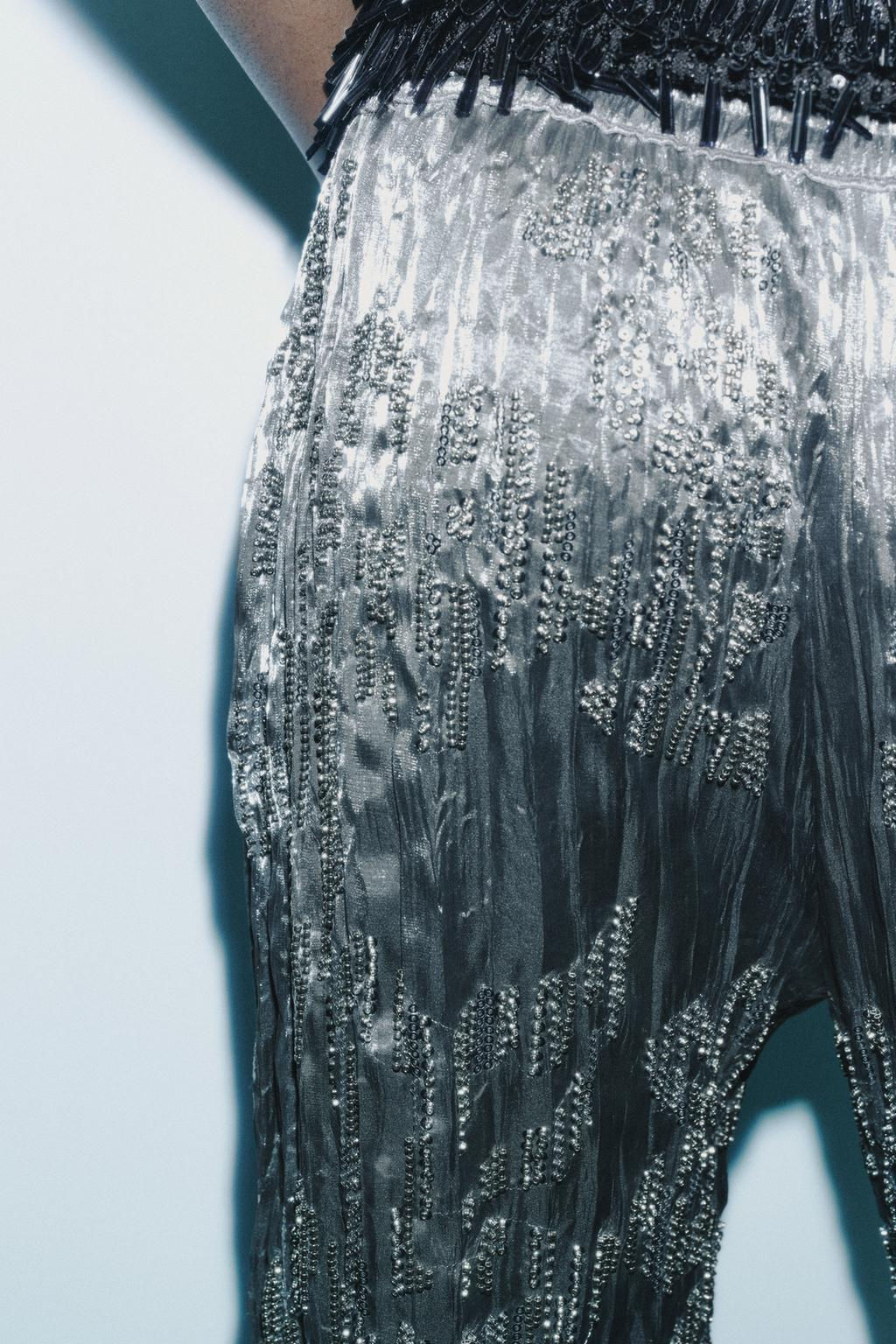 ZW COLLECTION SEQUIN TROUSERS - Zara фото 5