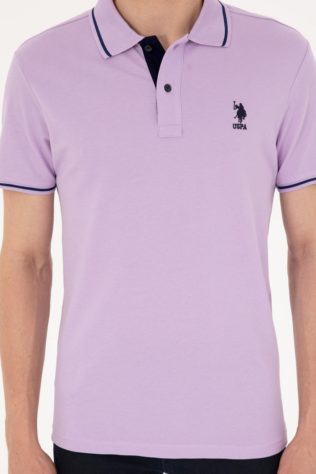 Мужская сиреневая базовая футболка - U.s. polo assn фото 6