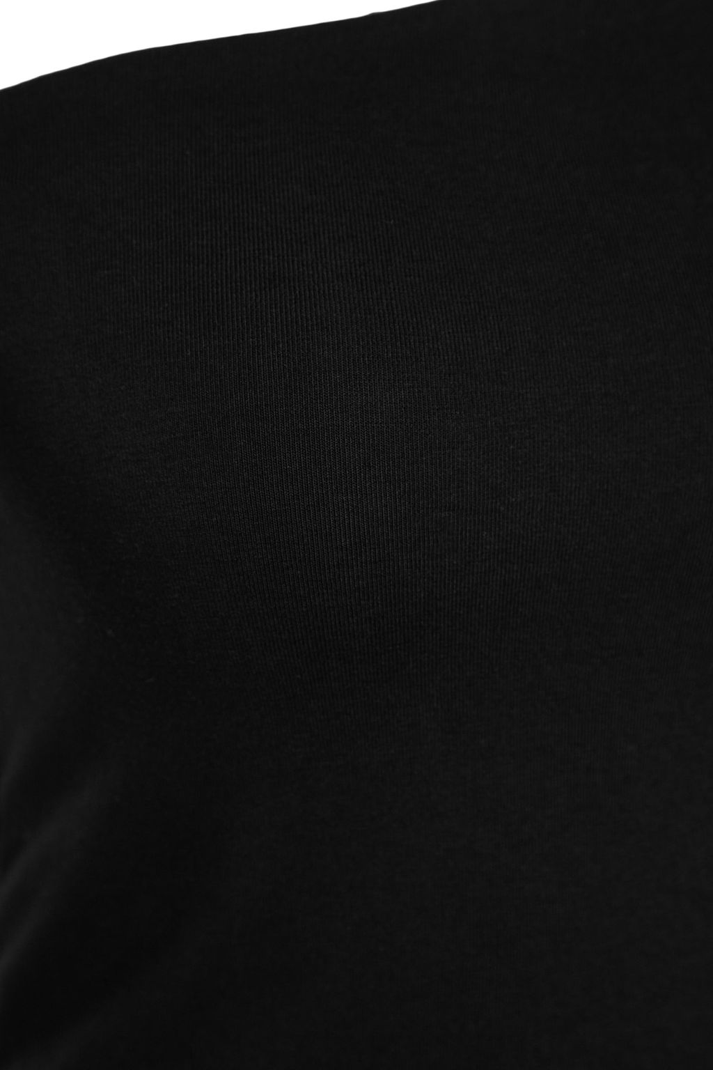 Siyah Tek Omuz Pamuklu Esnek Fitted/Vucuda Oturan Crop Orme Bluz TWOAW24BZ00099