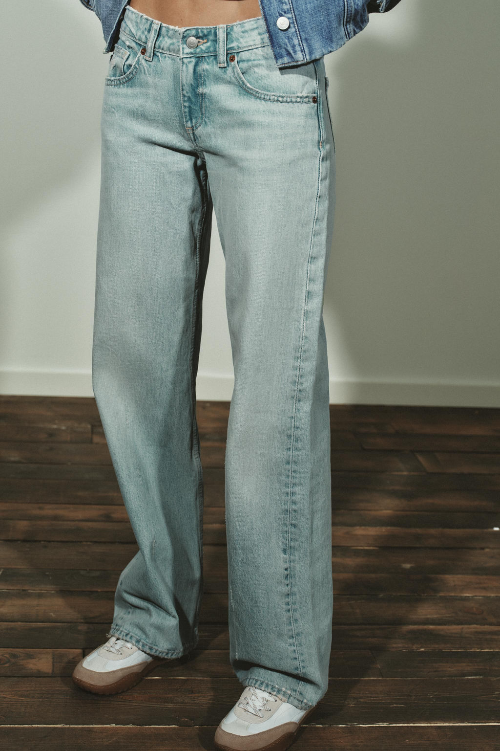 JEANS TRF WIDE LEG TIRO BAJO / Azul lavado - Zara фото 2