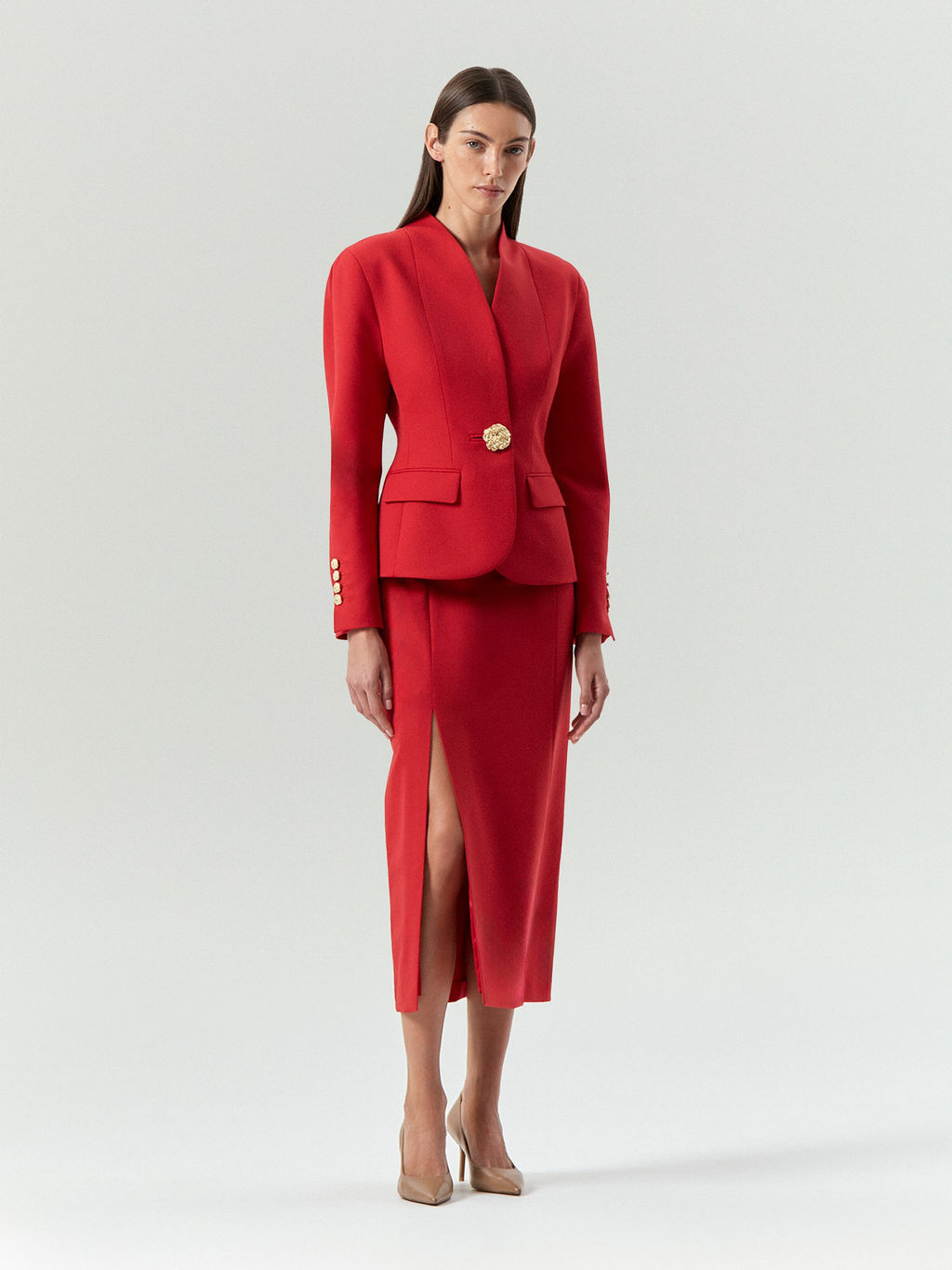 ЕМКА / Юбка-карандаш миди из вискозы и шерсти - Emka фото 3