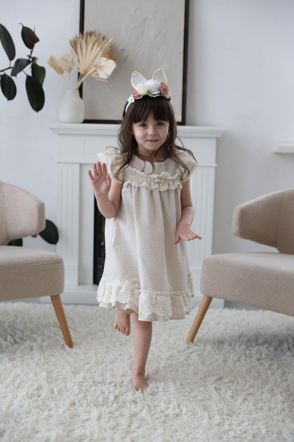 Платье для девочки Л 22-3 Веснушка горошек