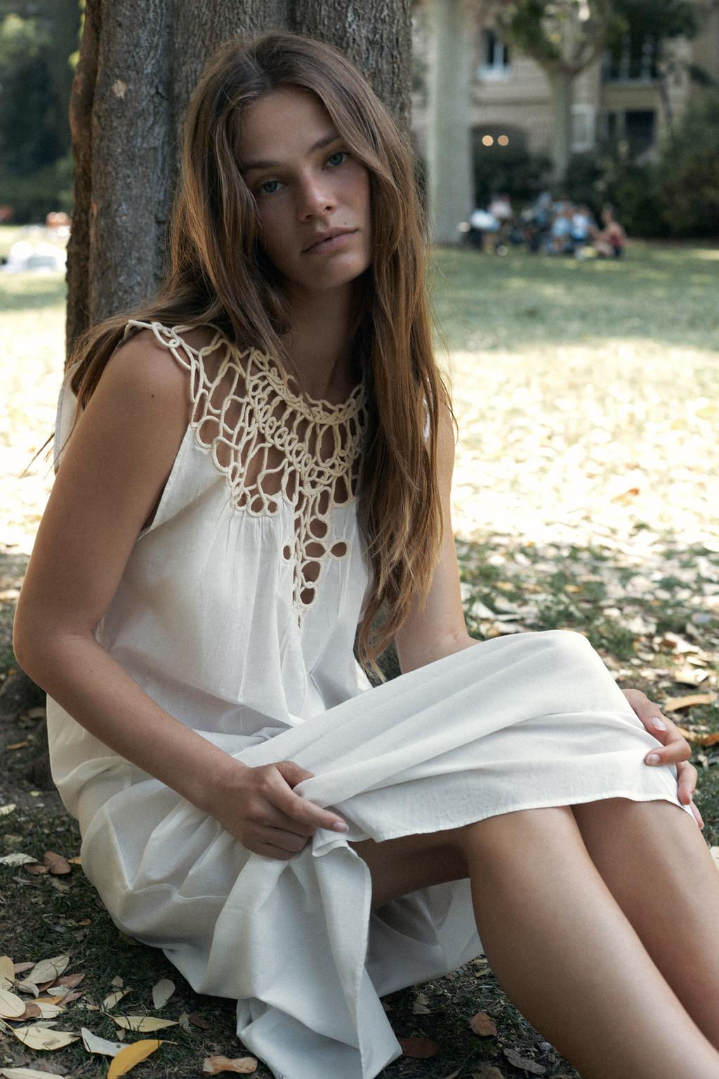 LIMITED EDITION COMBINATION COTTON DRESS - Zara фото 4