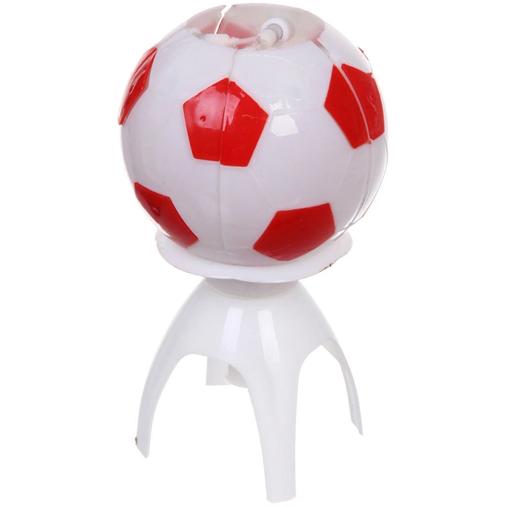 Цена за 2 шт. Свеча для торта раскрывающийся цветок "Мяч" (5 свечей), Красный