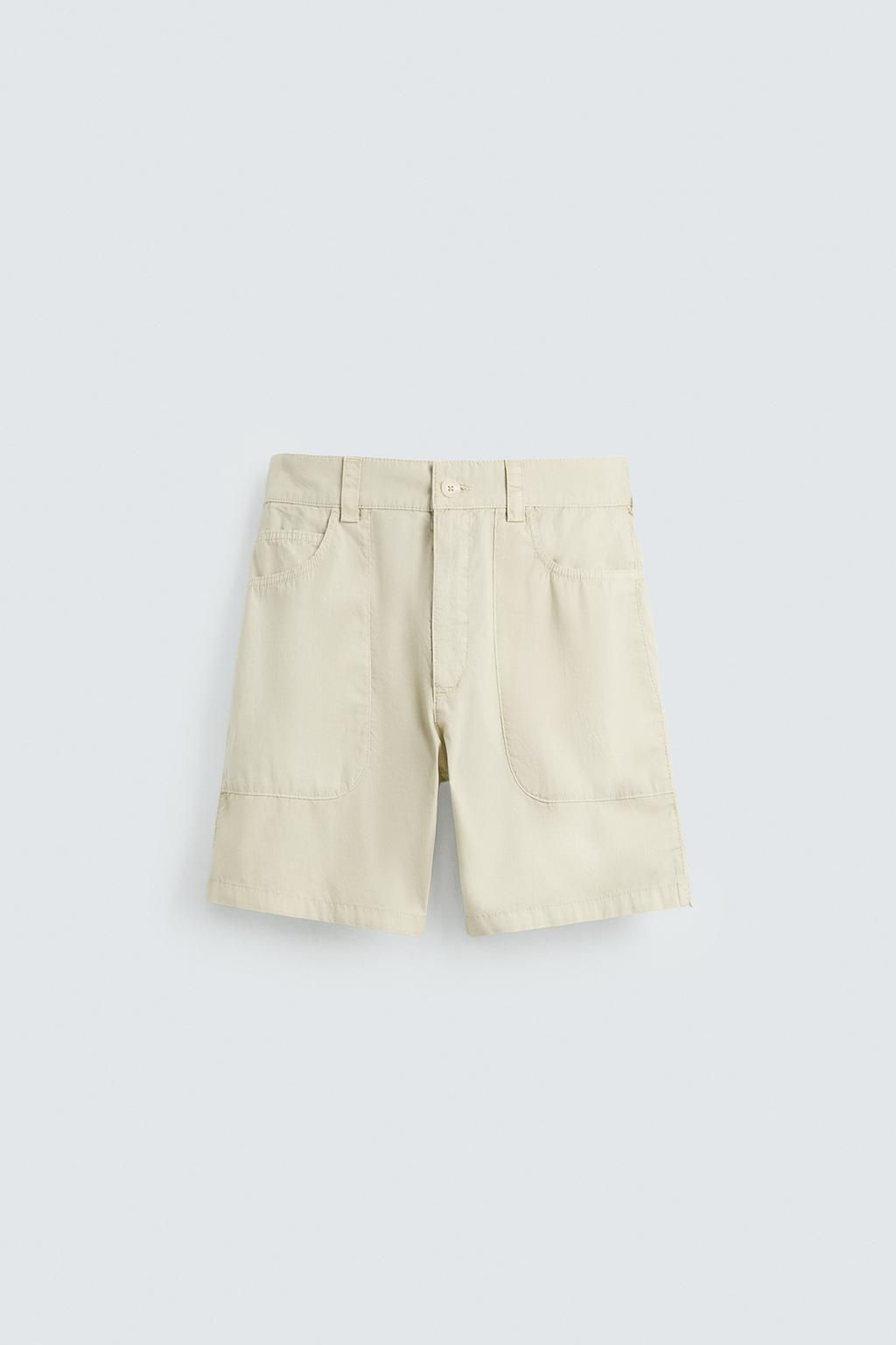 WASHED COTTON BERMUDA SHORTS - Zara фото 37