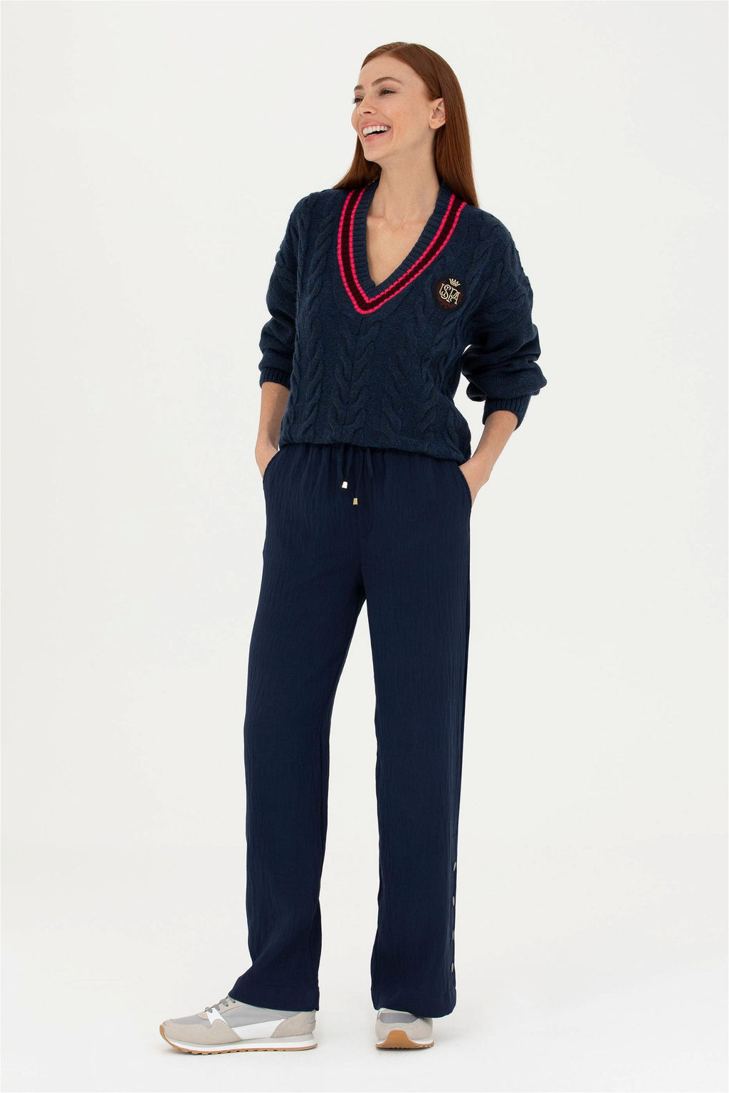 Женский темно-синий свитер - U.s. polo assn фото 11