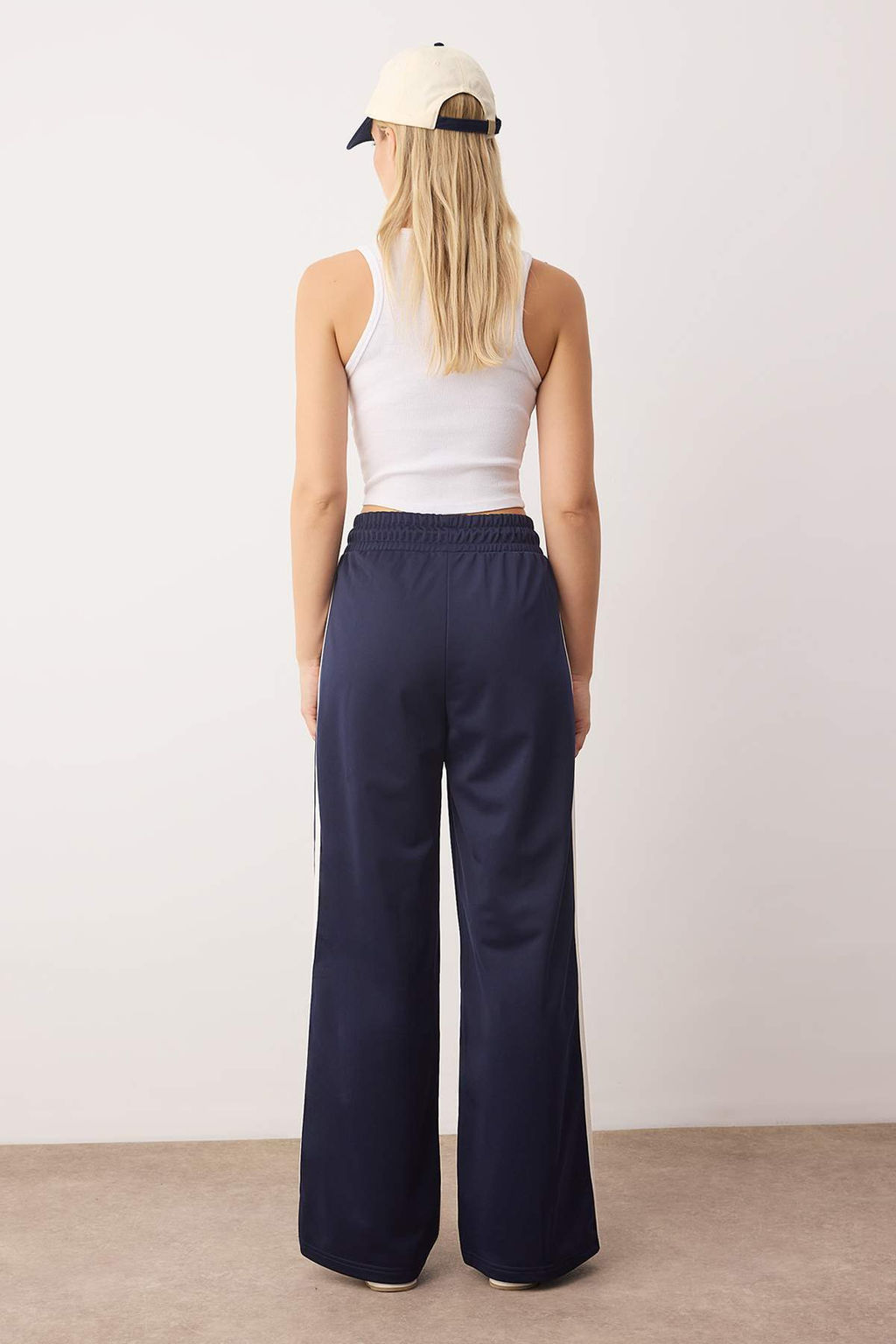 Lacivert Cizgili Dalg?c/Scuba Kumas Spor Orme Esofman Alt? THMAW26EA00008 - Trendyolmilla фото 4