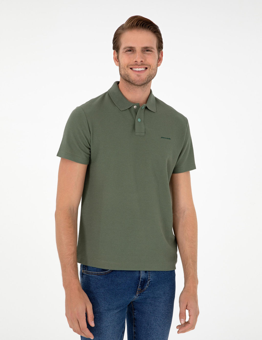 Haki Slim Fit Ti__rt - Pierre cardin фото 3