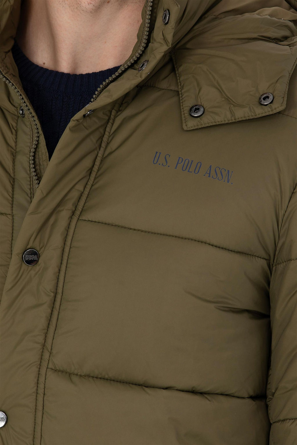 U. S. Polo Assn / Мужское пальто цвета хаки - U.s. polo assn фото 7