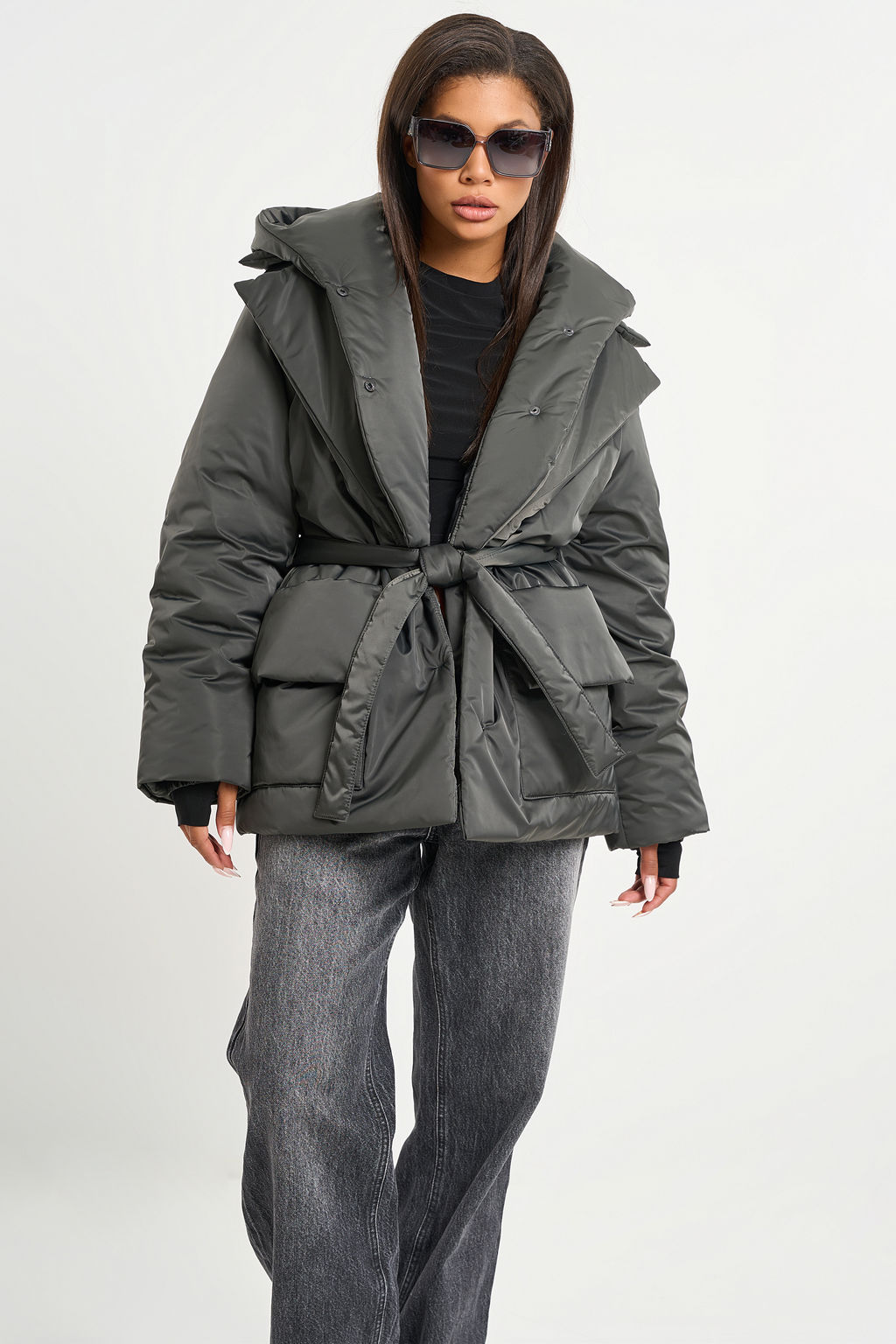 Куртка утепленная со съемным капюшоном торф