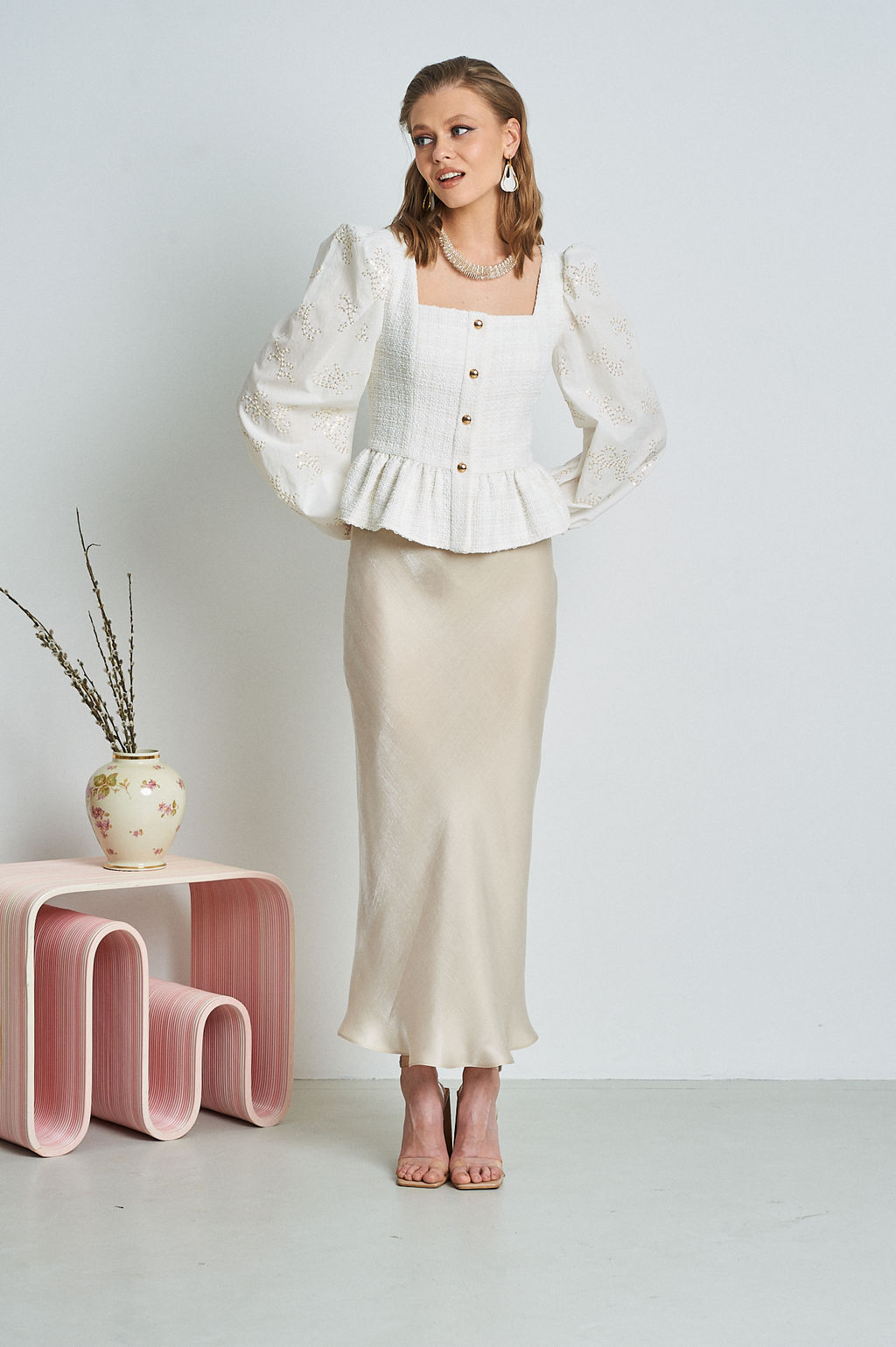 Юбка из струящейся ткани - Mixan фото 2