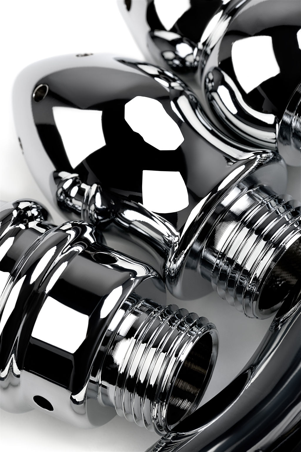 Анальный душ TOYFA Metal с тремя насадками, серебряная, 2см, 15,4 г