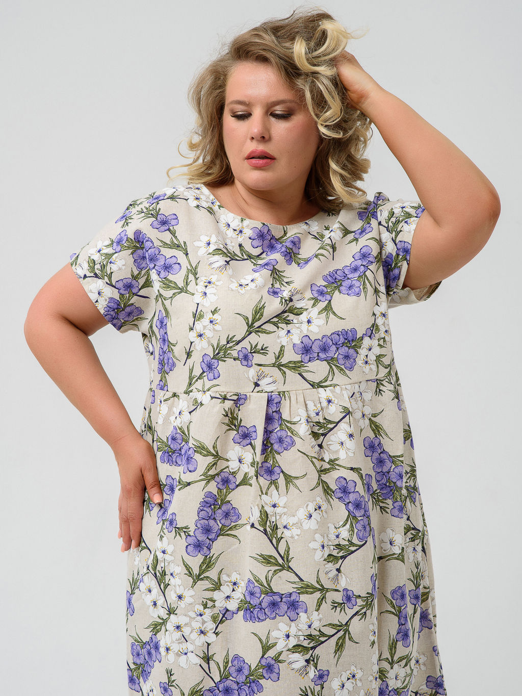 Платье Хлопок 70% Лён 30% Кострома 2 - Оптима фото 63