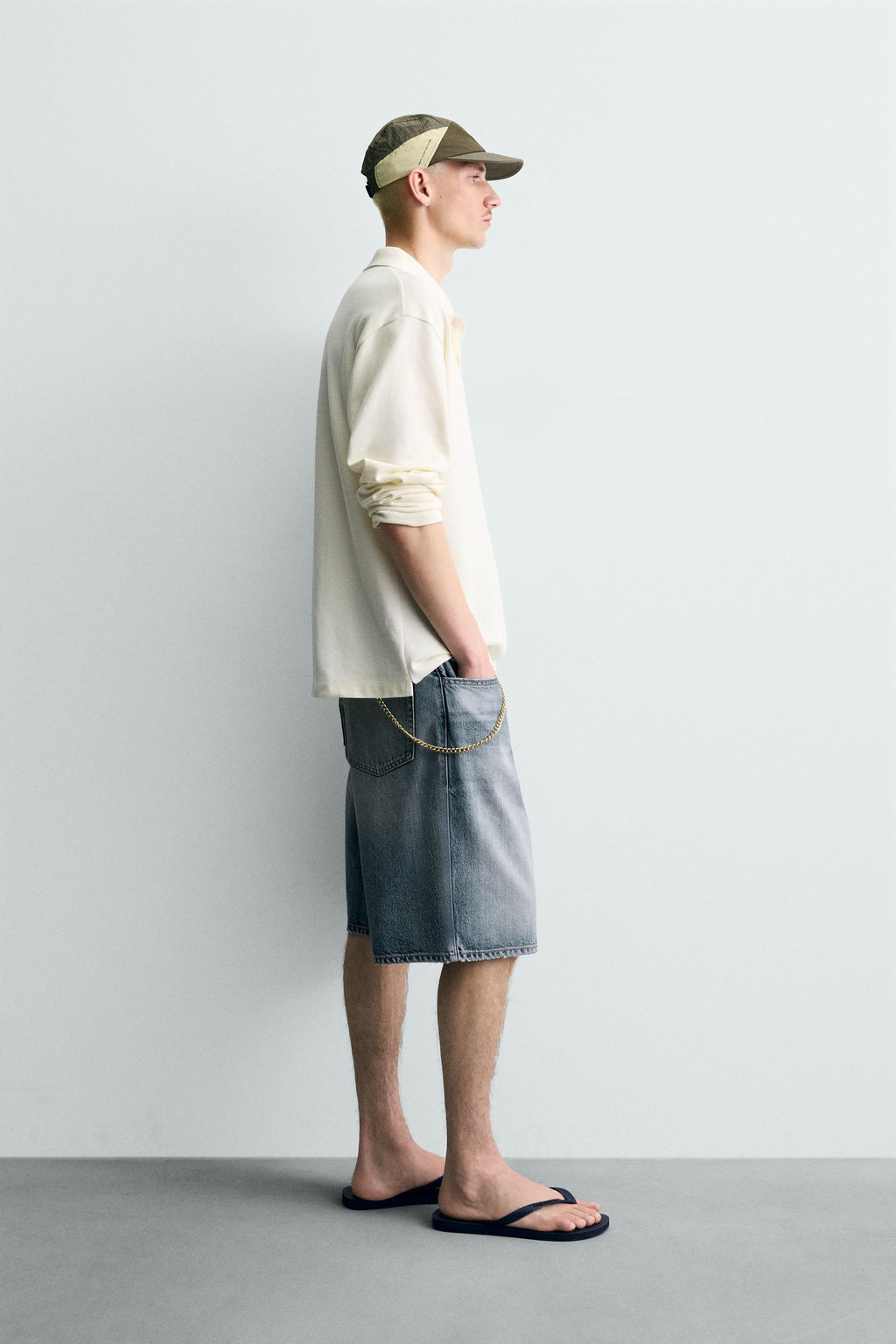 BERMUDA DENIM BAGGY FIT / Azul medio - Zara фото 4