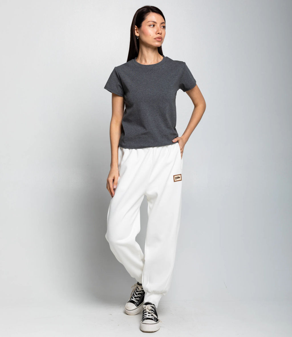 Футболка #КТ250361, тёмно-серый меланж - Dommod фото 4