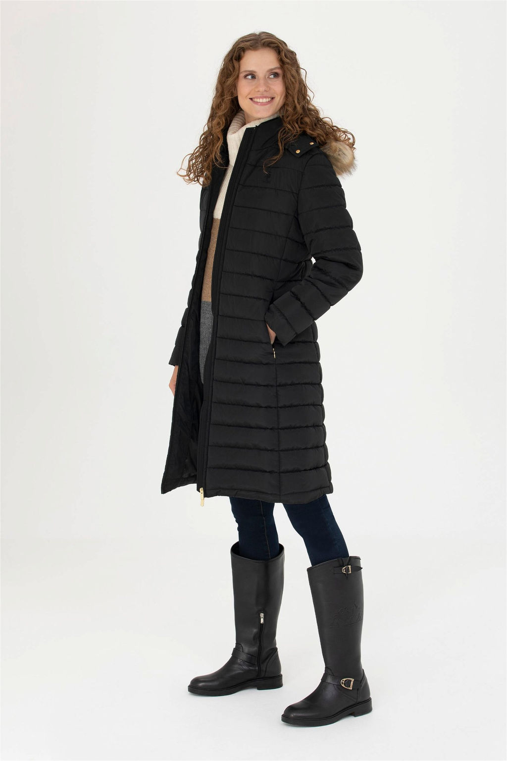 U. S. Polo Assn / Женское черное пальто - U.s. polo assn фото 3