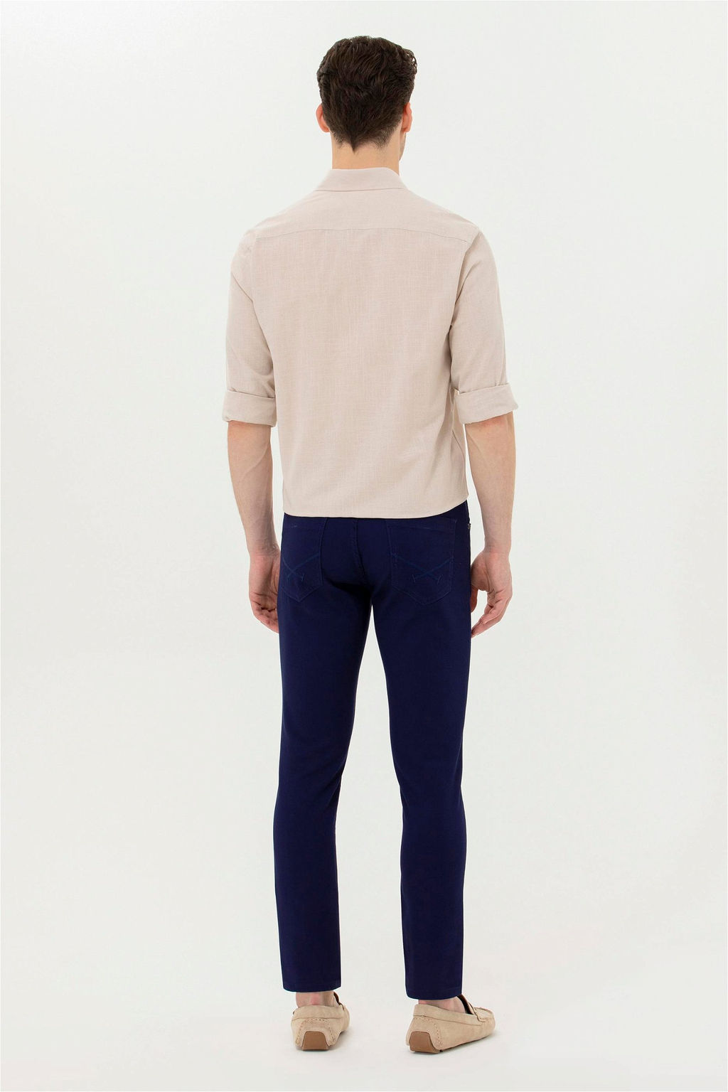 Мужские темно-синие брюки из плотной ткани - U.s. polo assn фото 4