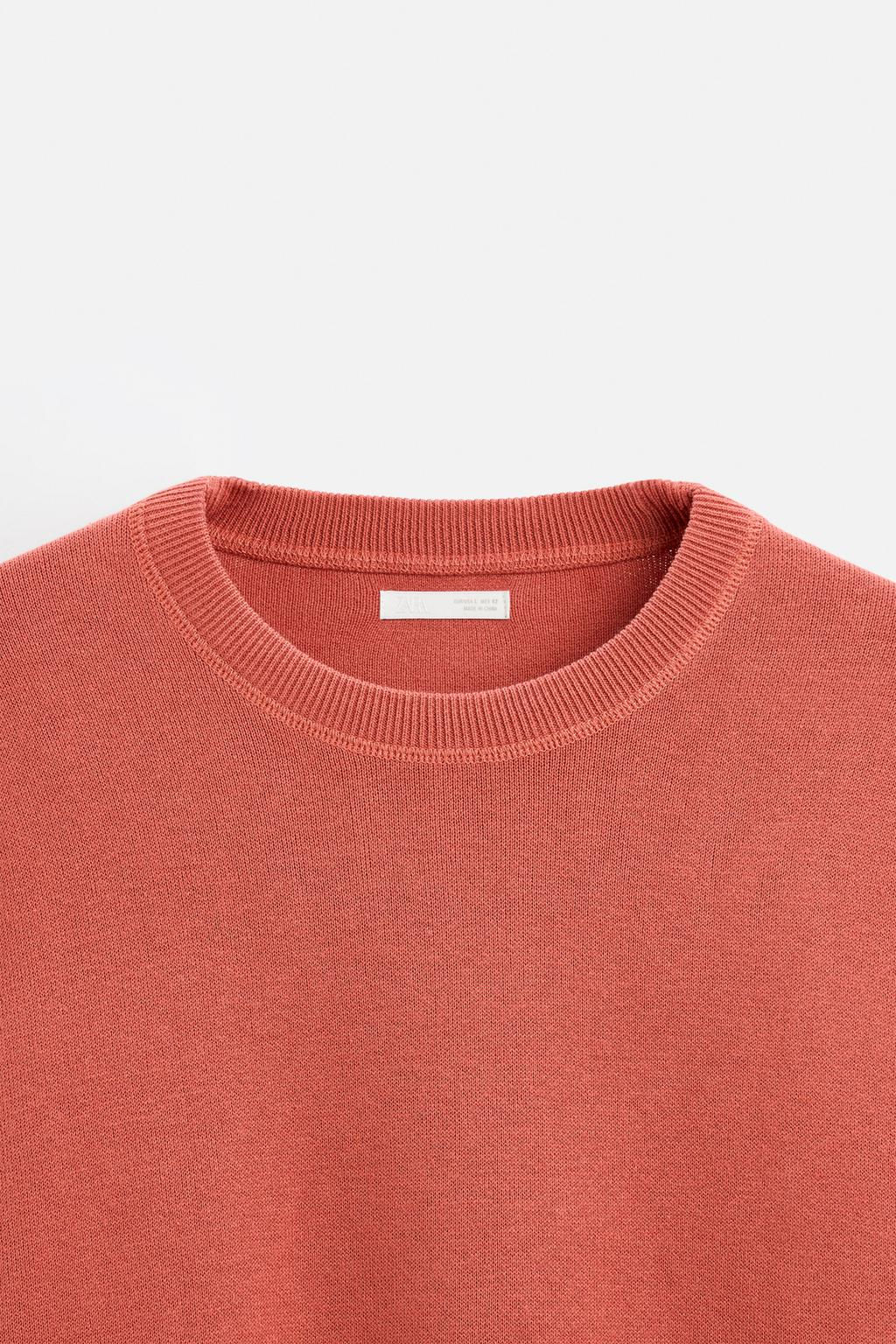 RELAXED FIT COTTON BLEND SWEATER - Zara фото 32
