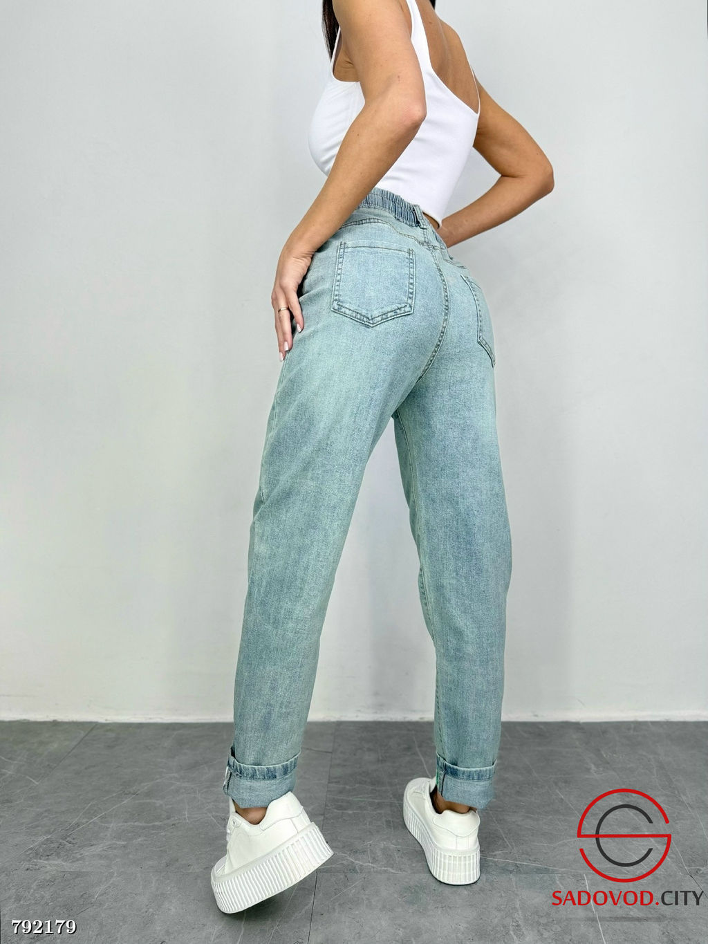 Джинсы на резинке с высокой посадкой - Bruno фото 3