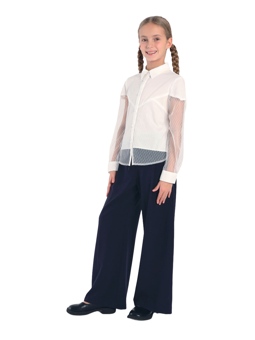 Школьная блузка для девочки О76522 - Карамелли фото 6