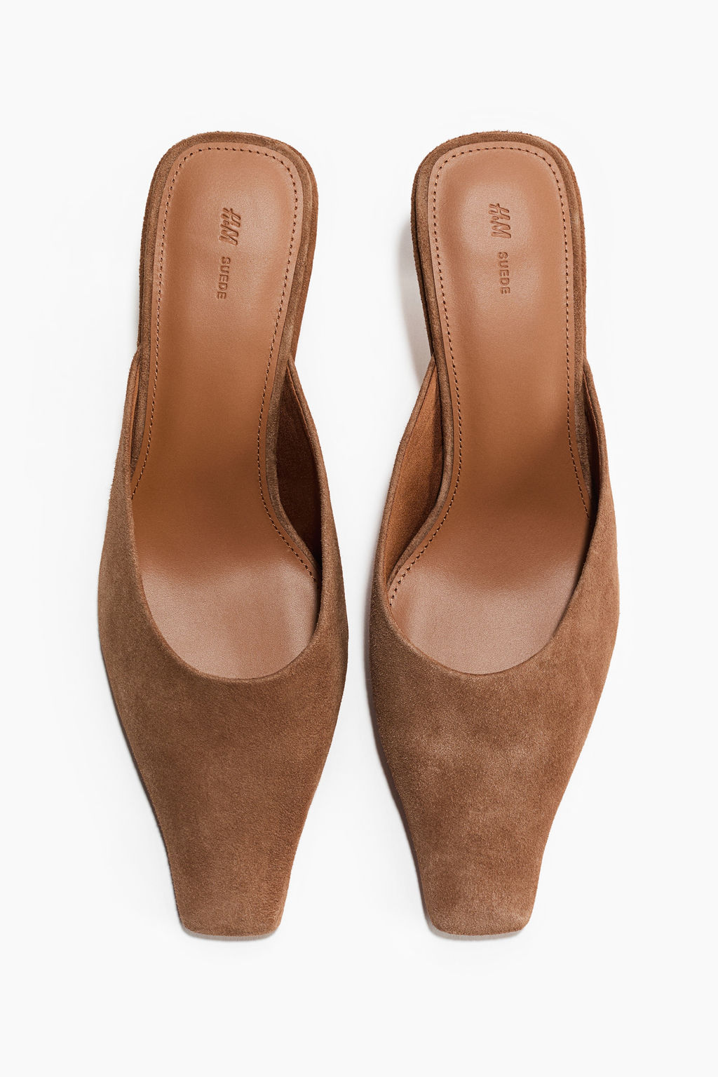 Mules de piel con tac?n de embudo - H&m фото 3