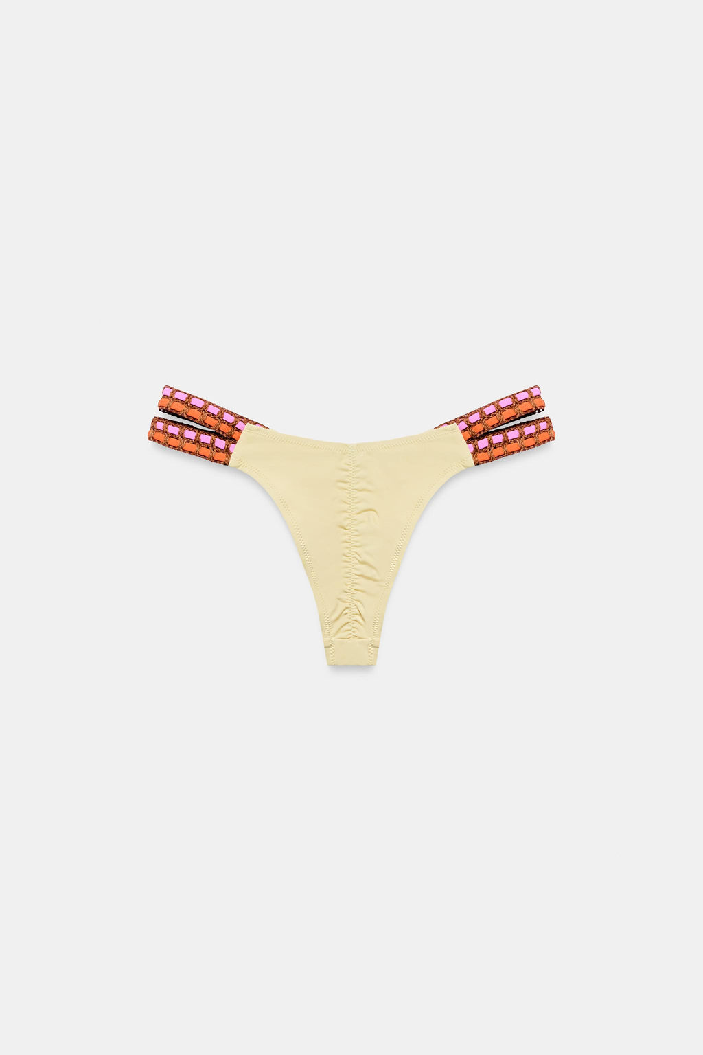 BRAGUITA BIKINI CINTAS CROCHET / Amarillo - Zara фото 4
