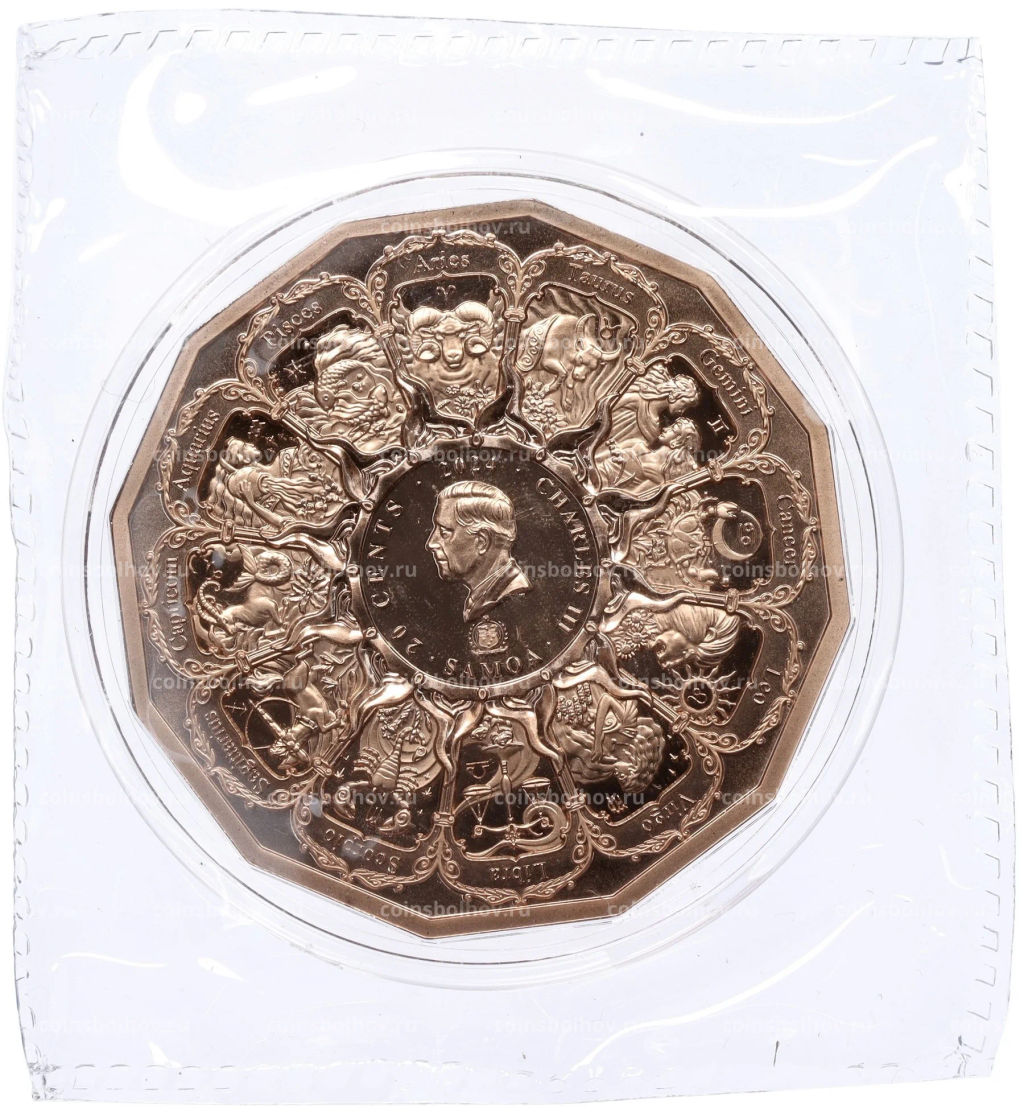 Монета 20 центов 2024 года Самоа Архангел Сандальфон