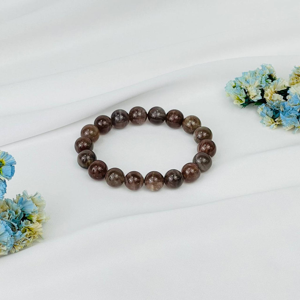 Браслет из Гелиолита (Солнечный камень) 18 см - Радуга самоцветов фото 3