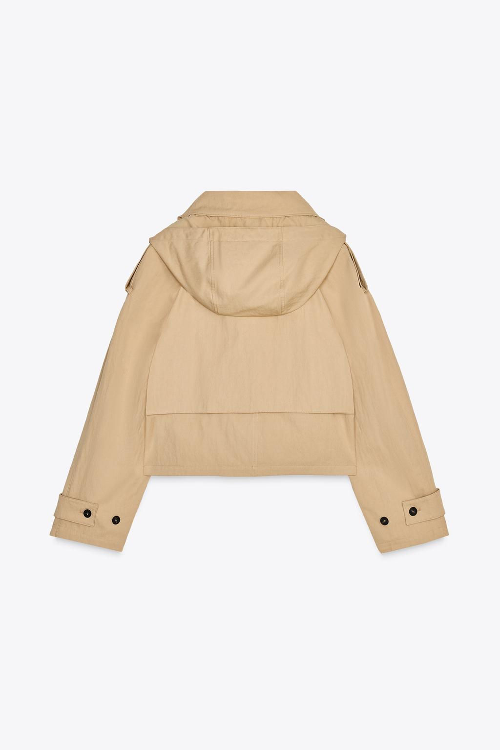 SHORT HOODED TRENCH COAT - Zara фото 6