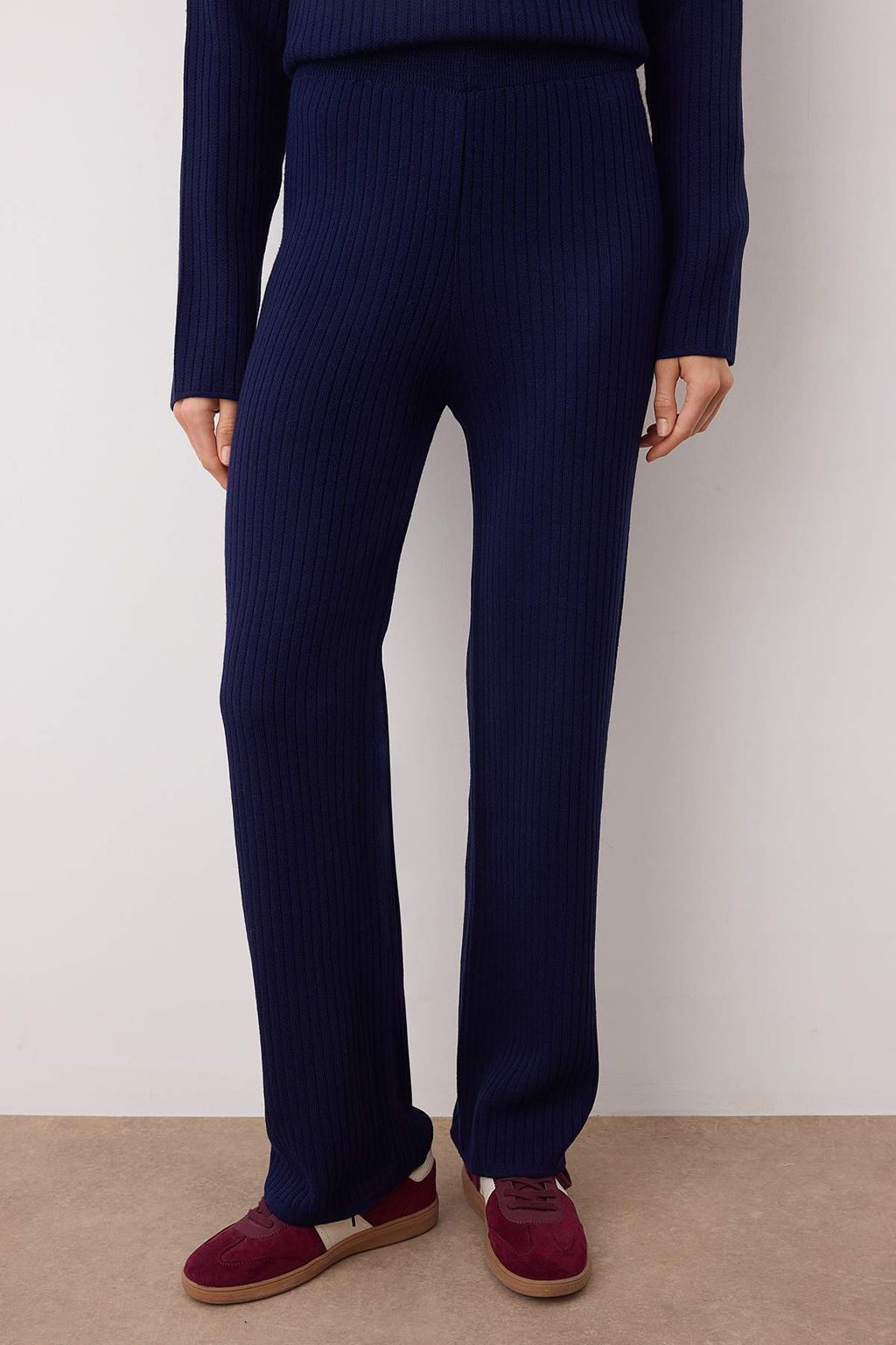 Ekru Basic Fermuarl? Kazak-Pantolon Triko Alt - Ust Tak?m TWOAW26AU00020 - Trendyolmilla фото 8