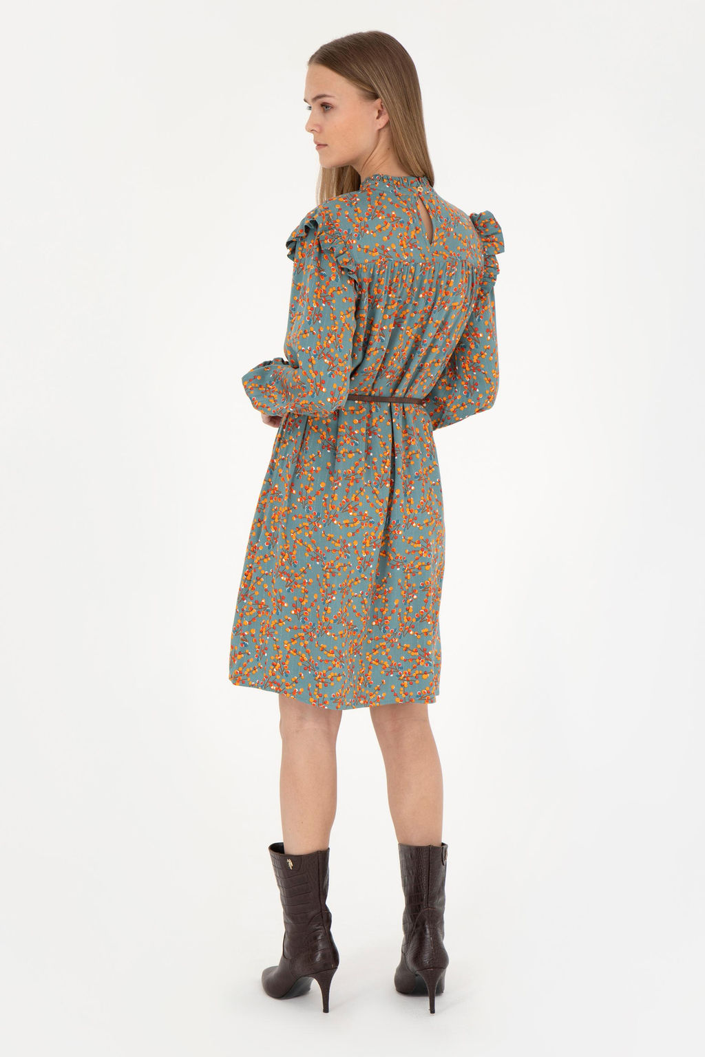 Женское мятное тканое платье Неожиданная скидка в корзине - U.s. polo assn фото 4