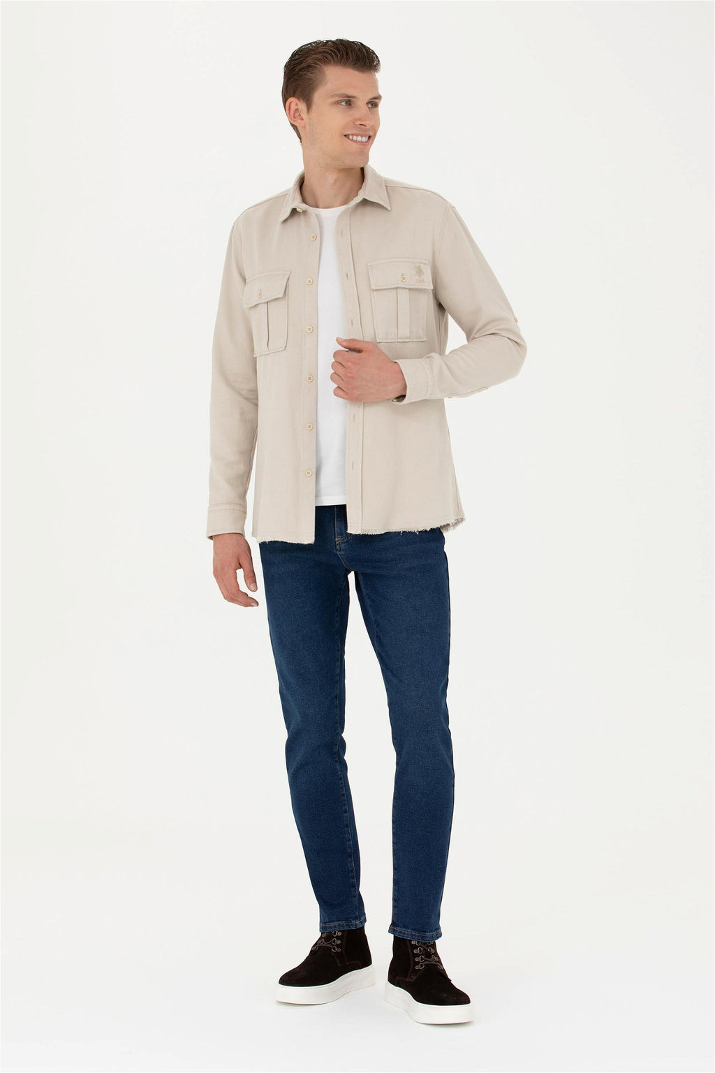 Мужская рубашка с длинным рукавом Stone - U.s. polo assn фото 11