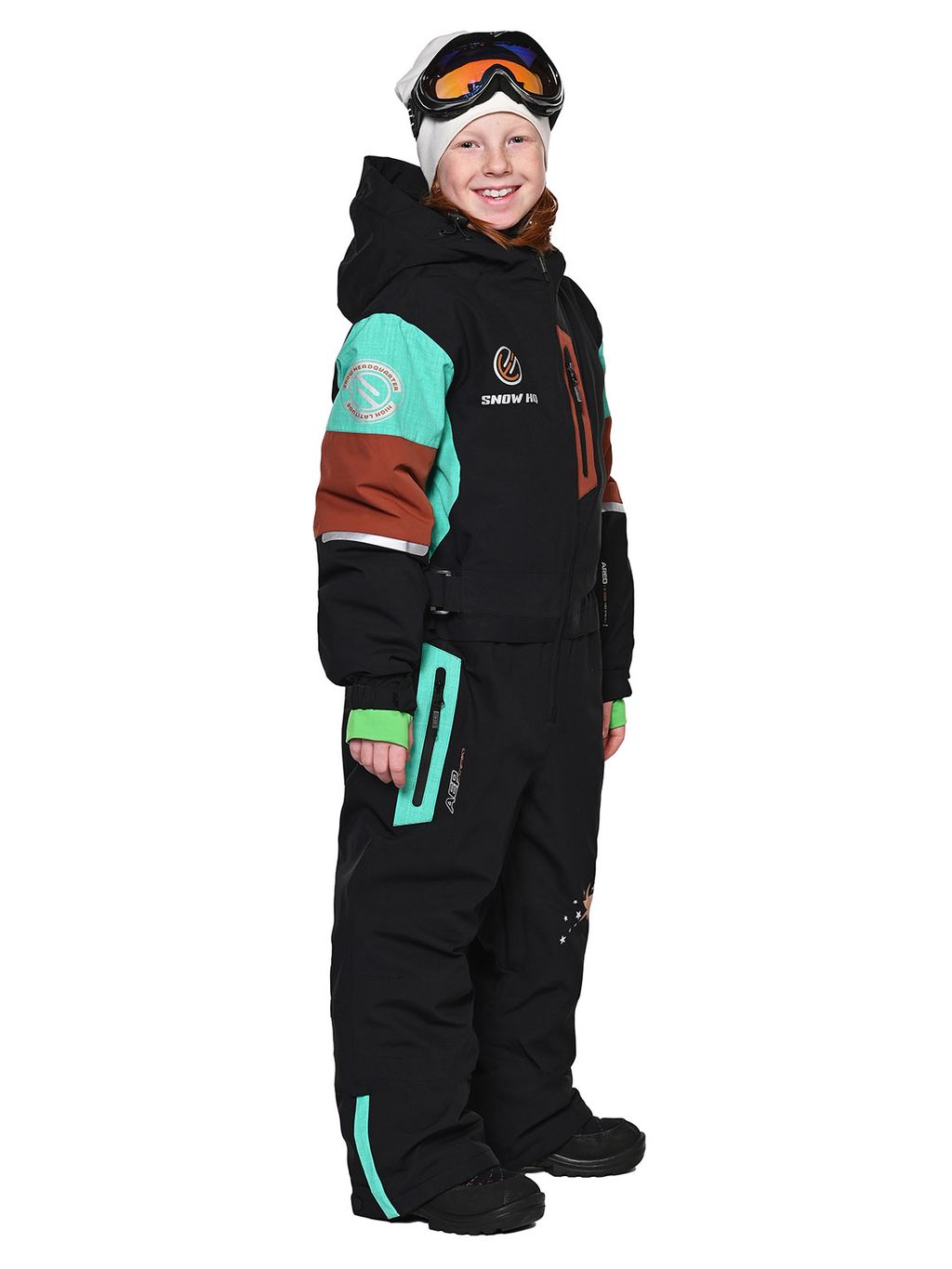 Комбинезон T-9080 Черно-бирюзовый