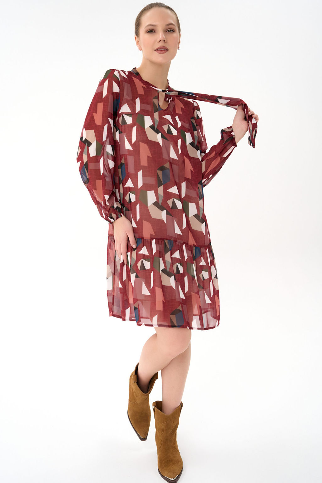 Платье Нежный акцент  2 (красный)