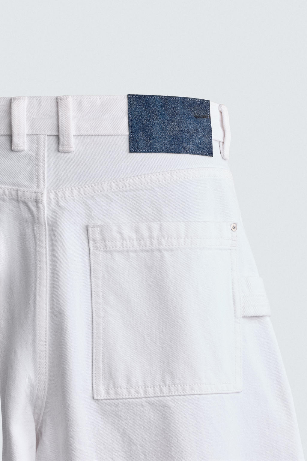 PANTAL?N BARREL FIT / Blanco