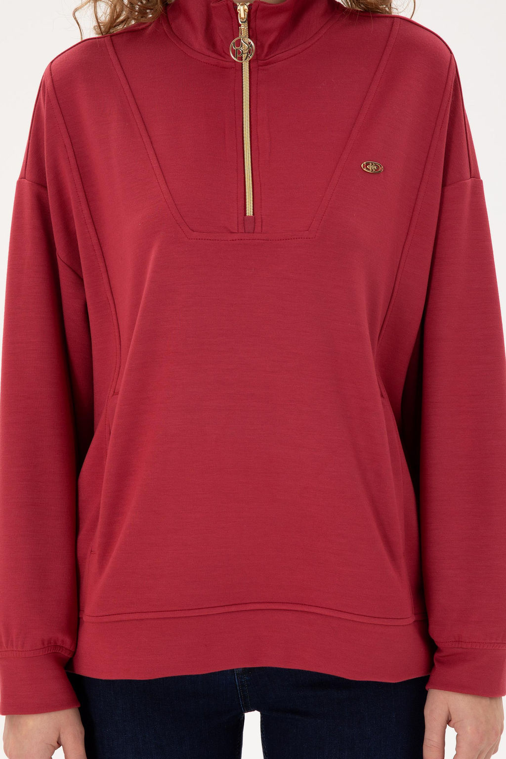Женский свитшот вишневый Неожиданная скидка в корзине - U.s. polo assn фото 6