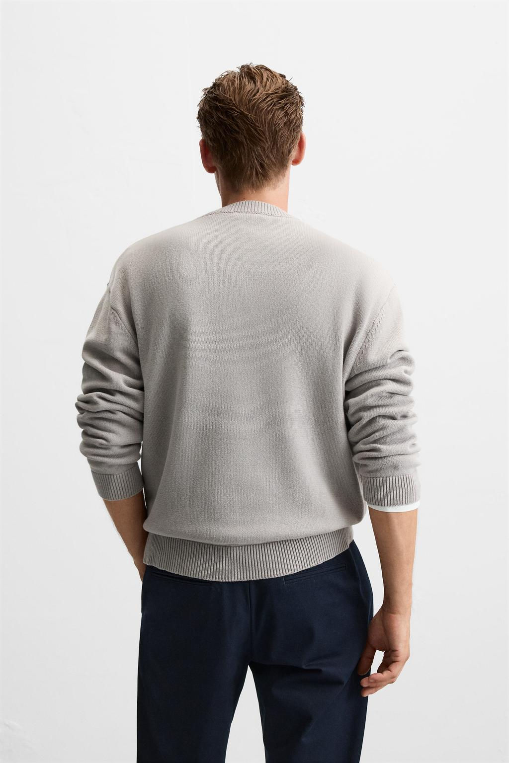 TEXTURED COTTON SWEATER - Zara фото 3