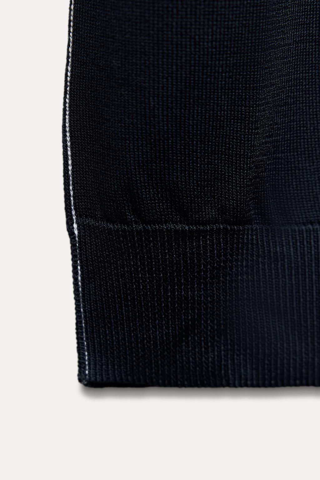 PLAIN KNIT TOP WITH CONTRAST TRIMS - Zara фото 8
