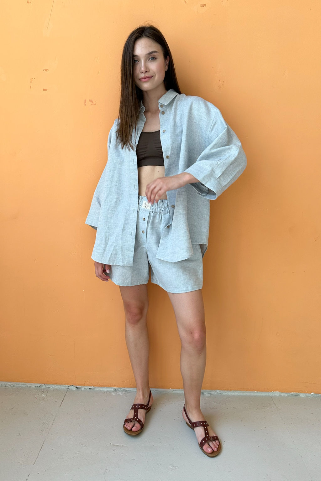 Костюм женский SET019/18/Голубой меланж