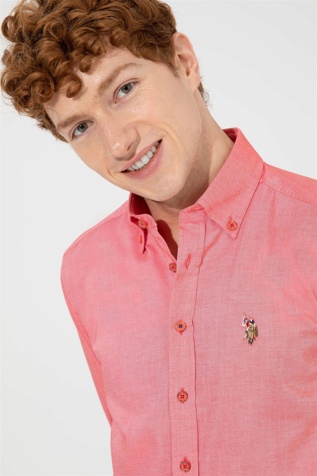 Мужская красная базовая рубашка с длинным рукавом Неожиданная скидка в корзине - U.s. polo assn фото 4