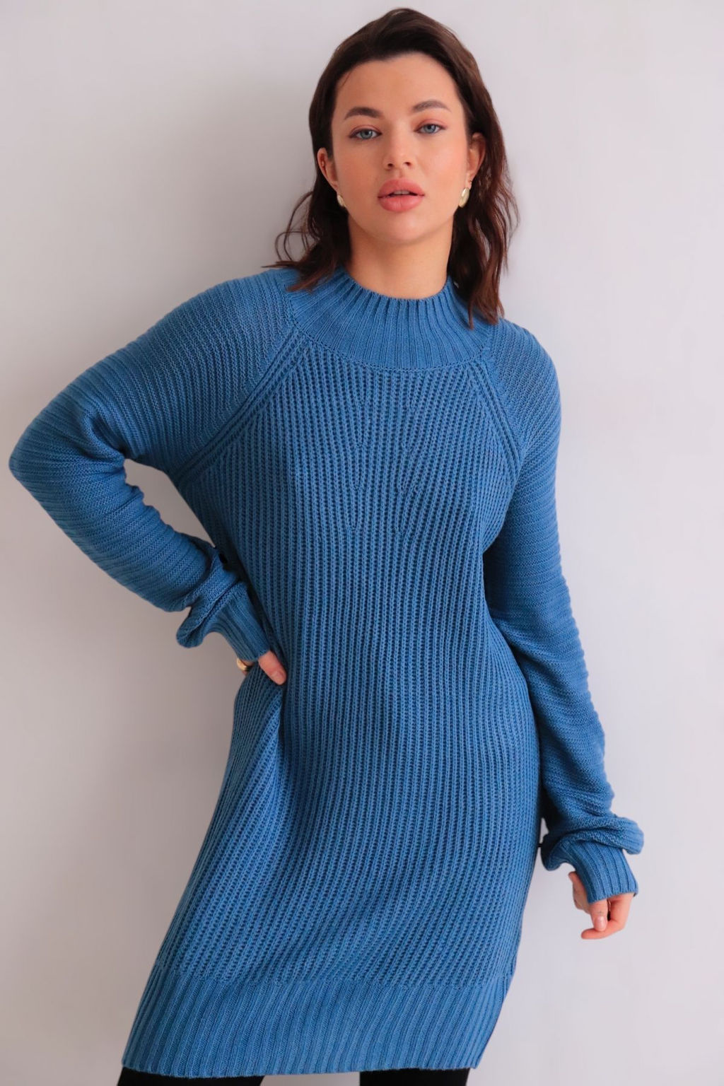 Martichelli Платье вязаное в цвете морской волны  фото 23